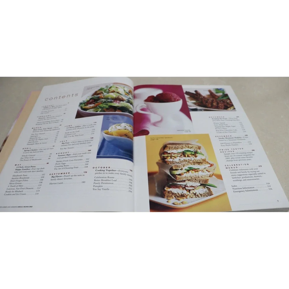 Better Homes and Gardens Annual Recipes 2002 Hardcover Cookbook Illustrated